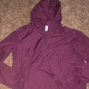 Cute maroon light rain jacket